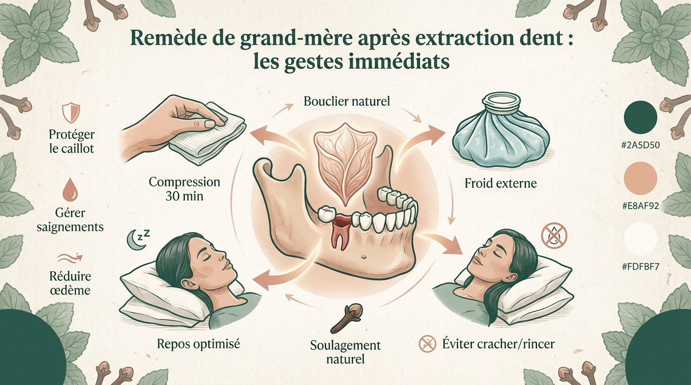 Remèdes naturels et gestes de soins après une extraction dentaire